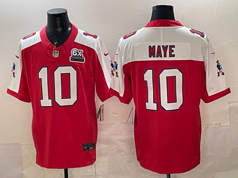 Men 2026 New England Patriots #10 Maye Red 3th generations Nike Limited NFL Jersey style 0092